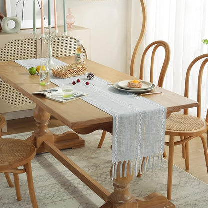 Wracra Rustic Linen Table Runner - Image 4