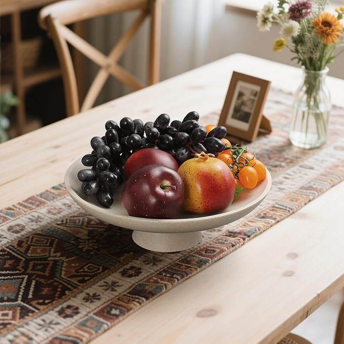Modern Pedestal Decorative Bowl, Large Resin Fruit Bowl, coffee tables - Image 2