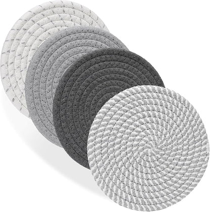 Billbotk 7" Trivets for Dishes, Pots and Pans, 4 Heat Resistant Hot Pads by Billbotk