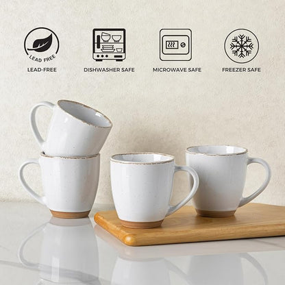 AmorArc 12oz Ceramic Coffee Mugs set of 4, Stylish Coffee Mugs - Image 6