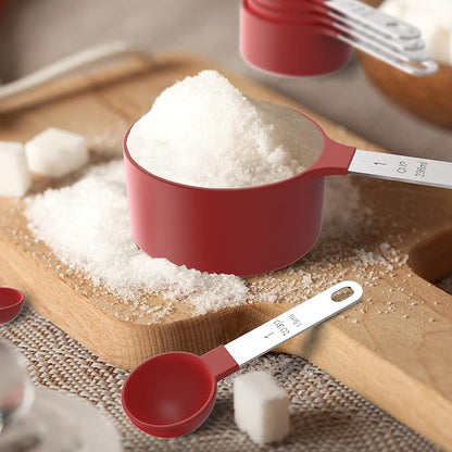 Measuring Cups & Spoons Set, Stackable Cups and Spoons | Nesting Measure Cups - Image 6