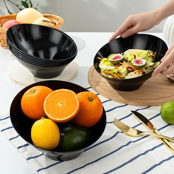 12 Pack black Plastic Serving Bowls - Image 5