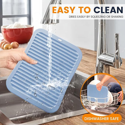 Silicone Trivet Mats 2 Heat Resistant Pot Holders Multipurpose Non-Slip Hot Pads - Image 6