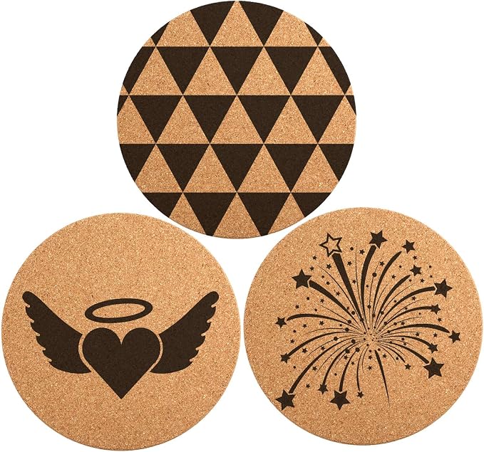 Boao 3 Pcs Round Cork Trivets for Hot Dishes, Hot Pots and Pans, 8 Inch | High - Image 7