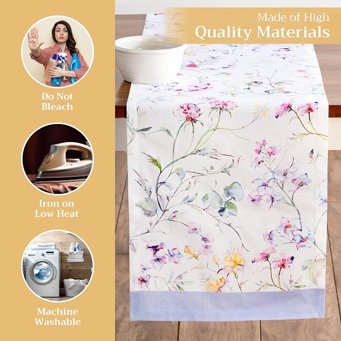 Maison d' Hermine Table Runner 100% Cotton 14.50" x 72" | Table Runners 72 - Image 3