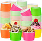 Jingmore Paper Ice Cream Cups 9oz Colored Disposable Dessert Bowls by Jingmore
