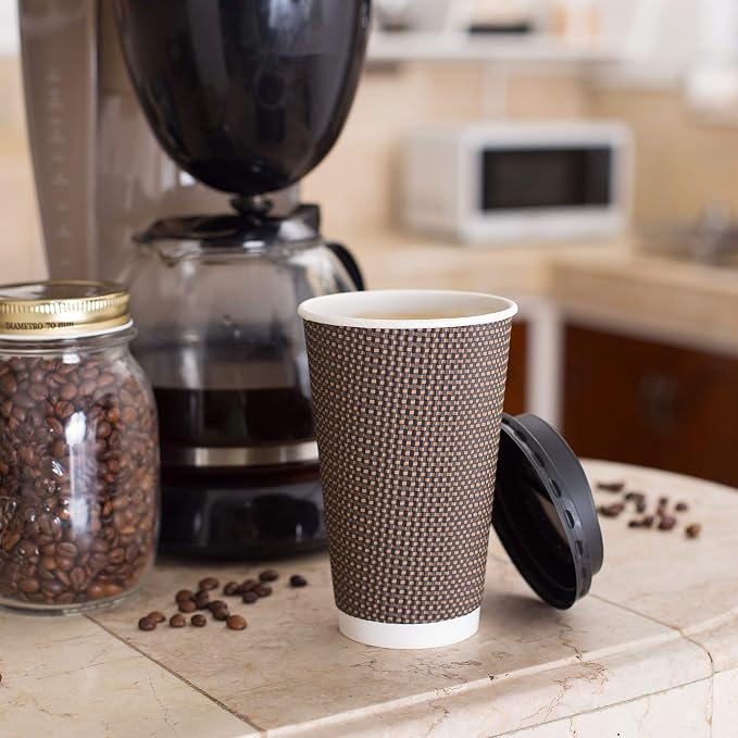 Promora Brown Disposable Coffee Cups - Image 4