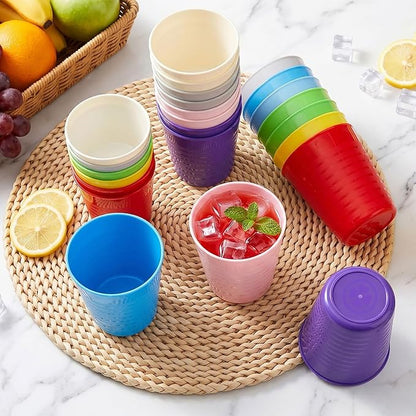 Frcctre 24 Pack Plastic Kids Cups, 8 Oz Small Unbreakable Plastic Kids Tumblers - Image 6