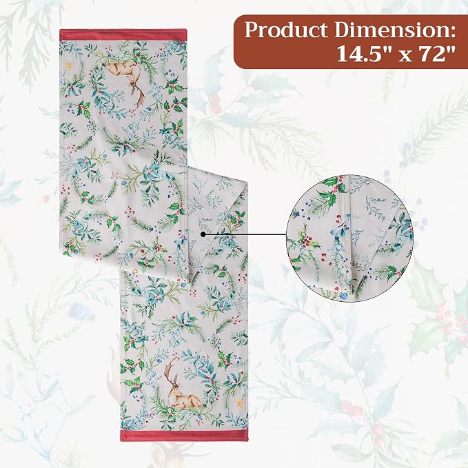 Maison d' Hermine Table Runner 100% Cotton 14.50" x 72" | Table Runners 72 - Image 7