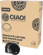CIAO! 8oz Coffee Cup Sipper Black Dome Lid, (80mm) 1,000 Count