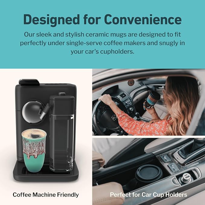 NOVA CERAMICS Travel Mug On the Go Coffee Tumbler Microwave & Dishwasher Safe - Image 7
