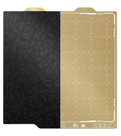 BIQU Double Sided Build Plate 184x184mm, Smooth PEO+Texture PEI Surface Flexible Sheet Removable Platform Spring Steel Plate Print Bed Compatible with Bambu-Lab A1 Mini 3D Printer