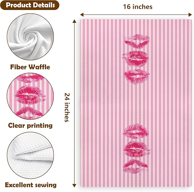 Preppy Pink Leopard Hand Towels - Image 2