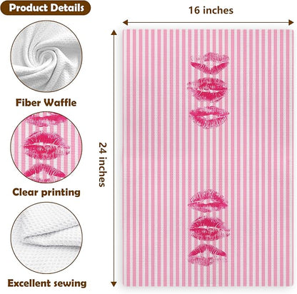 Preppy Pink Leopard Hand Towels - Image 2