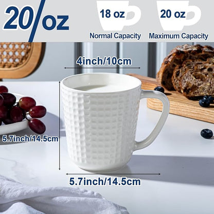 Large Coffee Mugs, 20 oz Ceramic Coffee Cups - Image 5