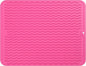 Silicone Dish Drying Mat for Multiple Usage,Easy clean,Eco-friendly,Heat-resistant Silicone Mat for Kitchen Counter or Sink,Refrigerator or drawer liner Rose L 16 inches x 12 inches