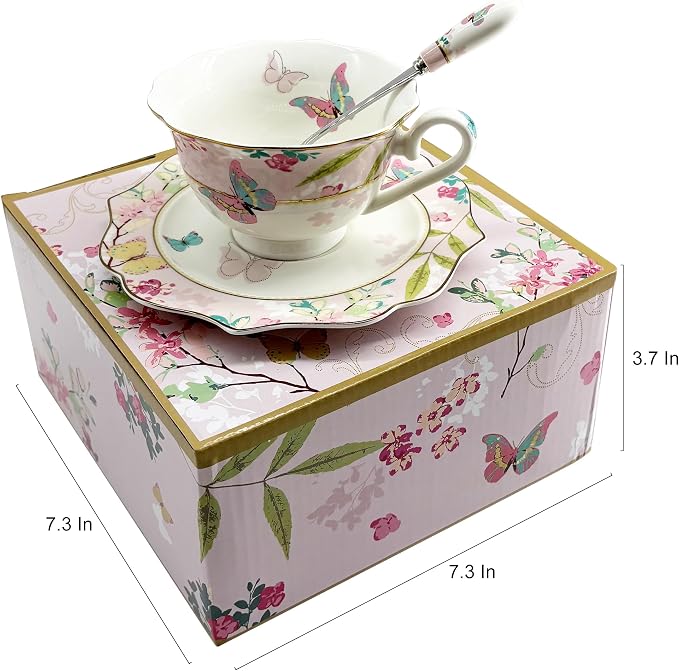 Vintage Royal Bone China Teacup Set - Image 9