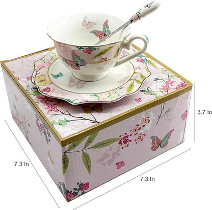 Vintage Royal Bone China Teacup Set - Image 9