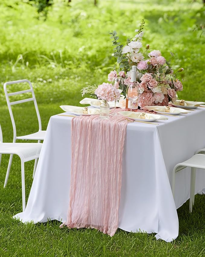 Pureegg 12-Pack Cheese Cloths Table Runner, Baby Shower, Wedding and Farmhouse - Image 8