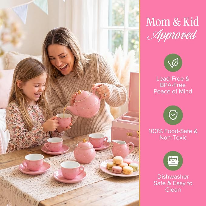 Giggle & Honey® Tea Party Set for Little Girls - Image 7