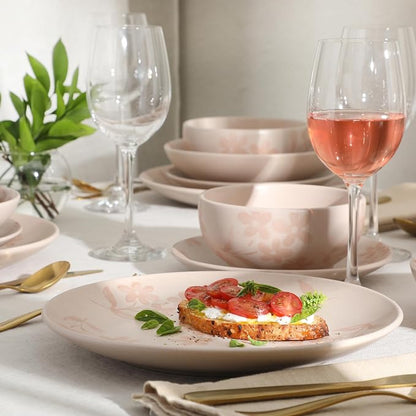 Gibson Home Admiral Hall Plates and Bowls Set, 16-Piece Floral Dinnerware Set - Image 2