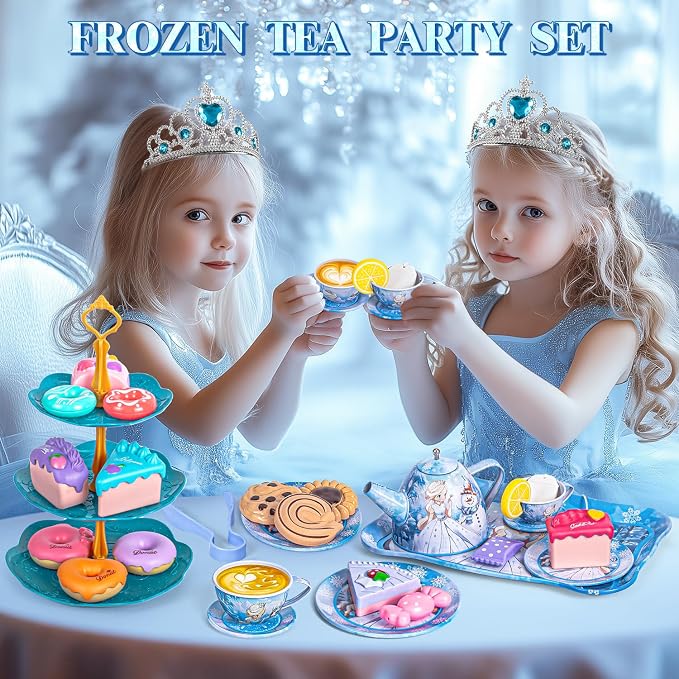 Hohosunlar Kids Tea Party Set for Little Girls Toddlers 3 4 5 6 7 8 | Princess - Image 6