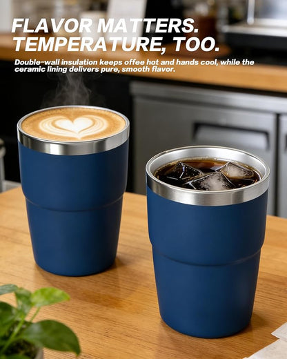 8 oz Stackable Stainless Steel Coffee Mug - Image 5