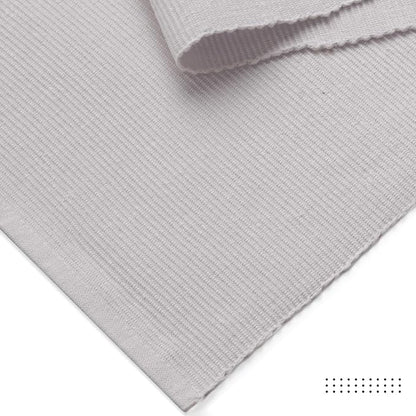 Encasa XO Table Runner, Yarn Dyed Ribbed Cotton 13"x72" | Light Grey, 12-Ply - Image 5
