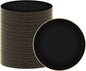 PARTY BARGAINS 13-Inch Charger Plates - 96 Pack, Organic Collection Black Gold Rim, Heavy-Duty Disposable Chargers for Elegant Dining - Ideal for Weddings and Formal Events