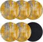 Orange Gray Coasters Set of 6, Absorbent Coasters by Unknown