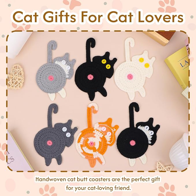 Cat Coasters, Gift for Her, Funny Gifts, Coasters for Drinks - Image 7