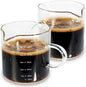 QUMMFA 5OZ Espresso Cups, Double Spouts Espresso Shot Cups by QUMMFA