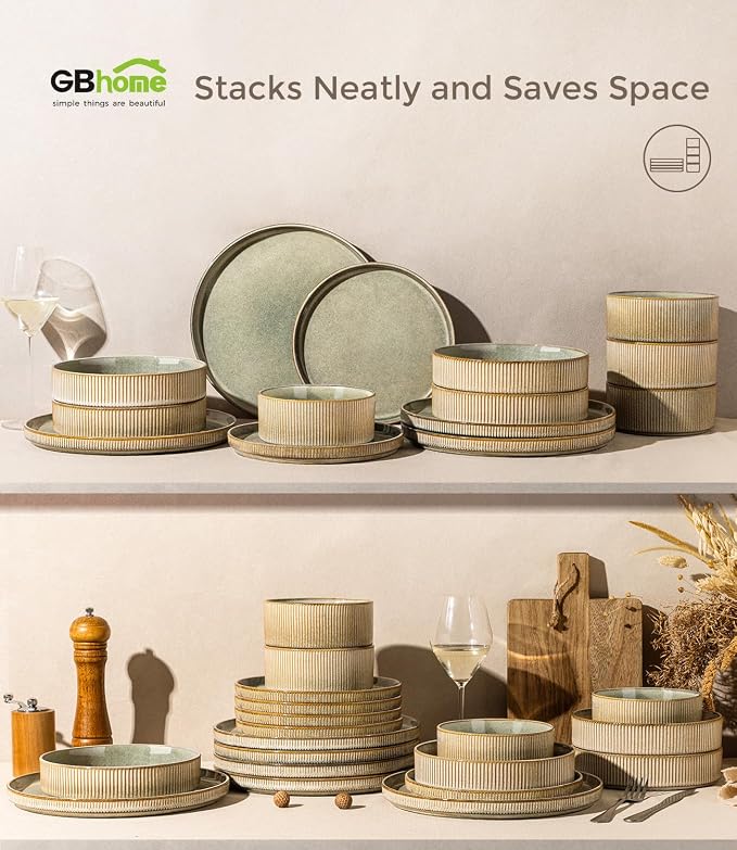 GBHOME Stoneware Dinnerware Sets - Image 9