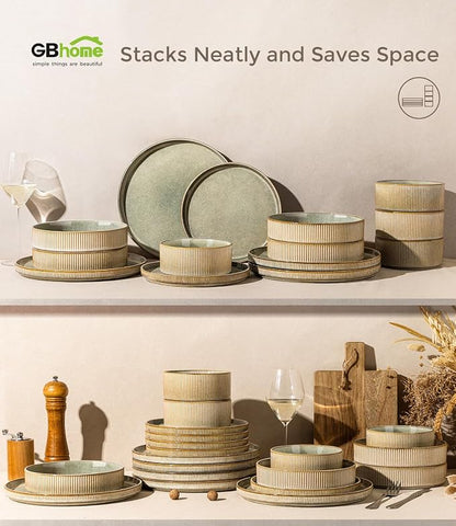 GBHOME Stoneware Dinnerware Sets - Image 9