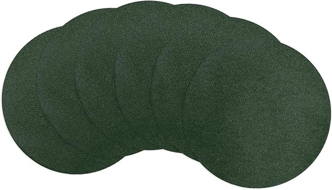 uxcell Round Drink Coasters Set of 6 Dual Sided Non-Slip Non-Stick Waterproof by uxcell