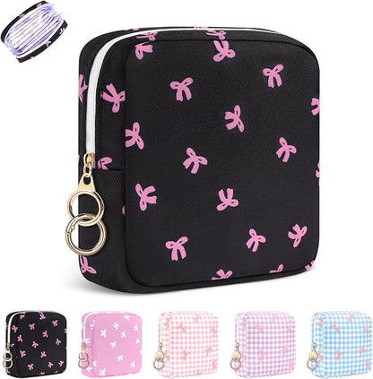 Period Bag for Teen Girls, Canvas Sanitary Napkin Storage Bag by PlaytotheExtreme