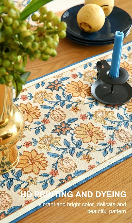 Designer French Linen Table Runner, Dining Table, Thanksgiving - Image 4