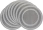 PIGCHCY Round Placemat Set of 8 Vinyl Washable Kitchen 15 inch Table Placemats for Wedding Holiday Party (8pcs Round, Deep Silver)