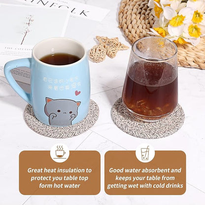 8 Pack Drink Coasters with Holder, Absorbent Coasters - Image 6