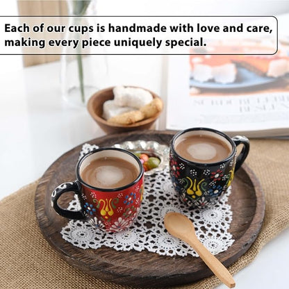Espresso Cups Set of 2 | 4 oz Small Espresso Cups | Turkish Tea Cups | - Image 2