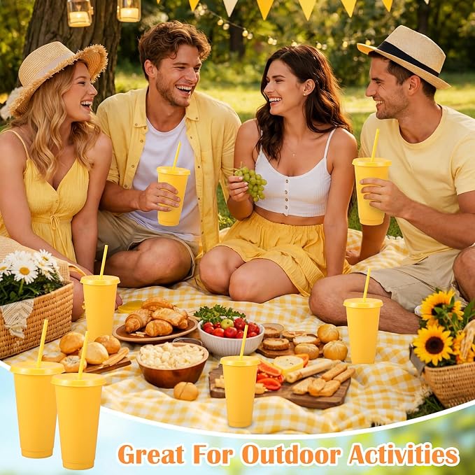 Honeydak 30 Pack Tumbler with Straw and Lid Bulk Cups - Image 5