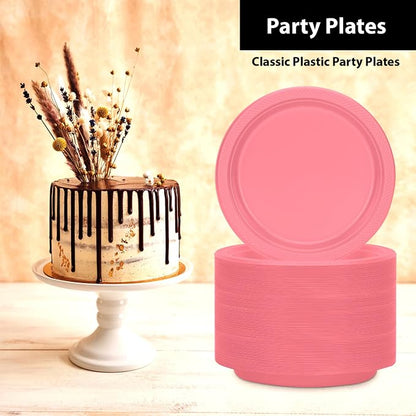 Hanna K. Signature Pink Plastic Plates - Image 3