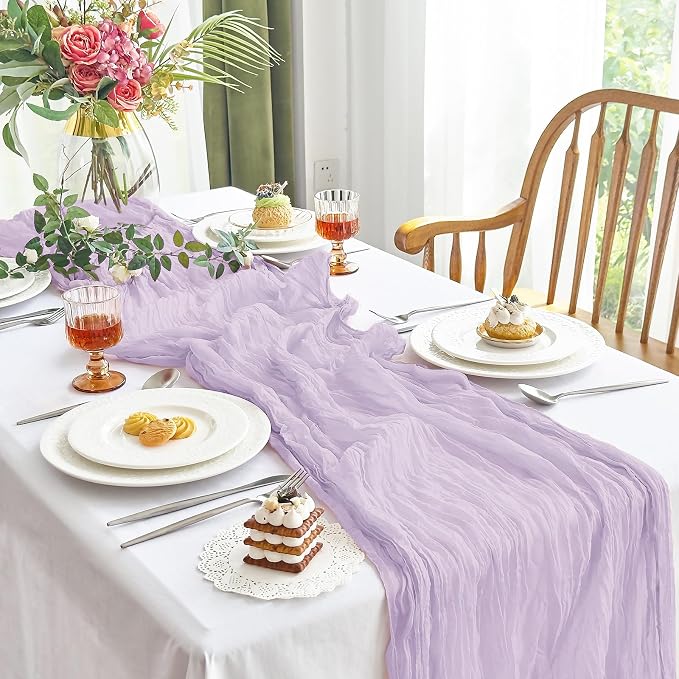 IVAPUPU Purple Table Runner 120 Inch - Image 8