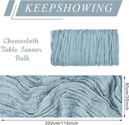12 Pack Cheesecloth Table Runner, Runner Gauze Boho Wedding Decor Romantic - Image 2