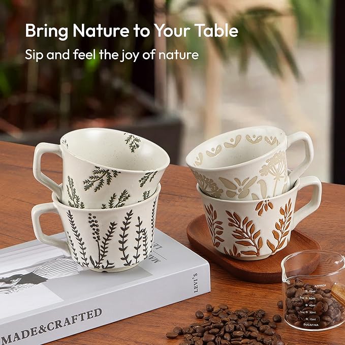 11 oz Ceramic Coffee Mug, Stoneware Teacup - Image 7