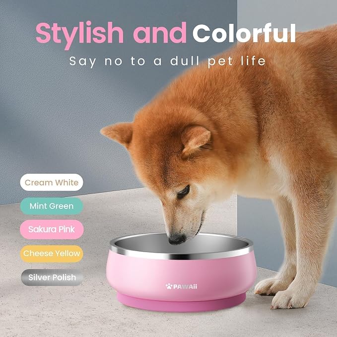 Pawaii Dog Bowl, 68 oz Stainless Steel Food and Water Bowl, ID Tag, 1 Pack | - Image 8