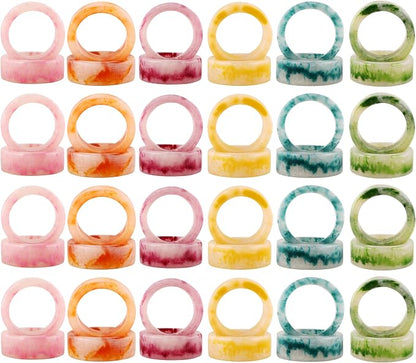Unique Artisan Resin Napkin Rings Set of 48, Luxurious Modern Table Decor - Image 9