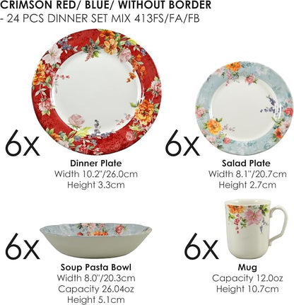 24-Piece Porcelain Dinnerware Set - Image 2