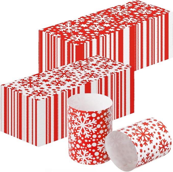 FoldTier 300 Pcs Paper Napkin Rings Disposable Napkin Bands Self Adhesive by FoldTier