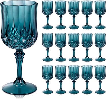 Ciaell 24 Pack Green Plastic Wine Glasses by Ciaell
